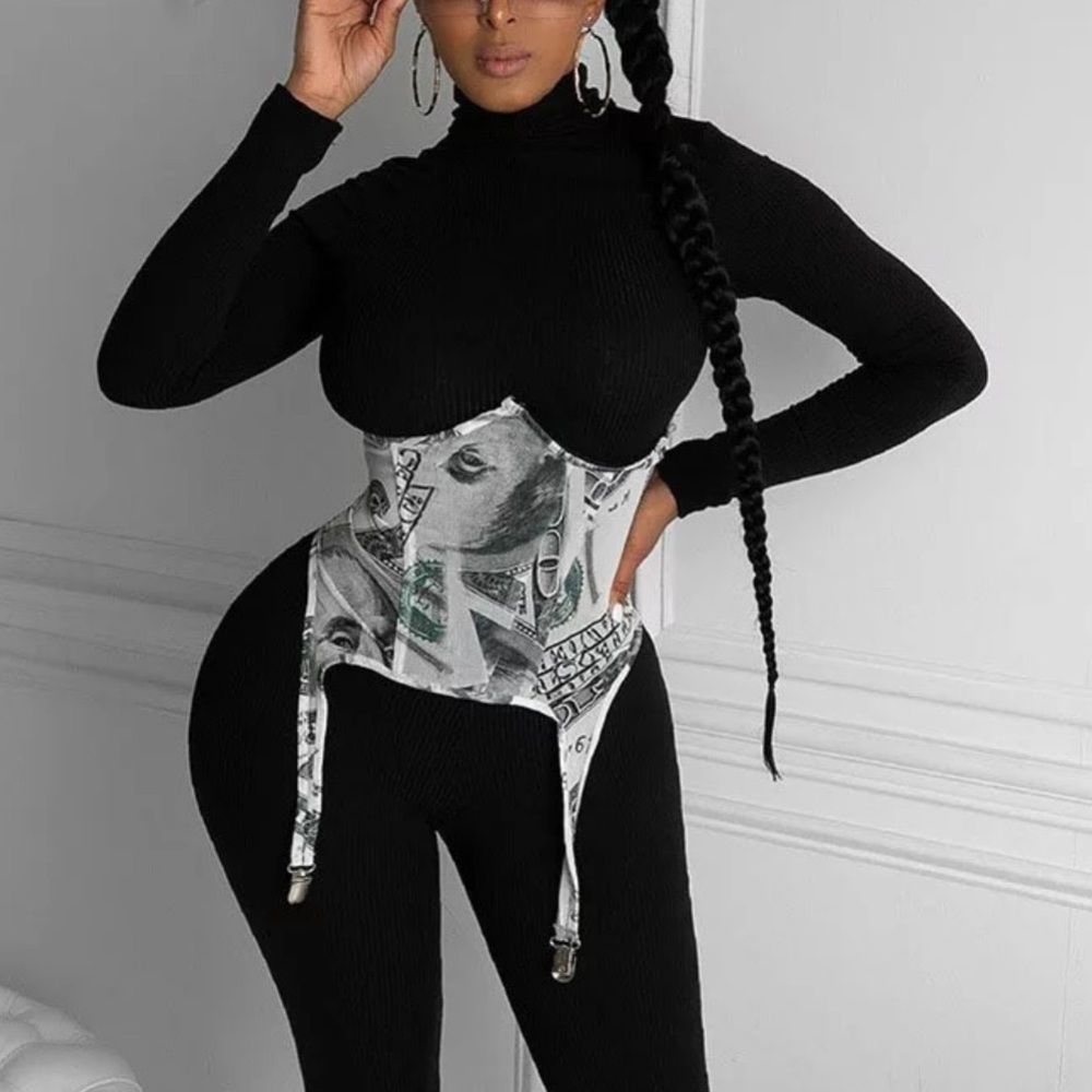 MONEY PRINTS CORSET”